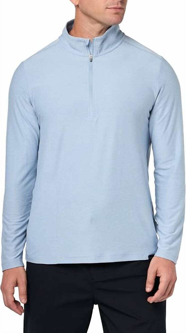 NEW SKECHERS men's godri all day 1/4 zip zip sweatshirt in blue